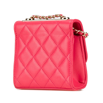 Chanel Mini Lambskin Trendy CC Clutch With Chain