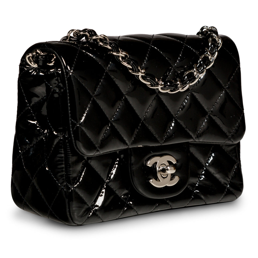 Chanel Classic Flap Bag Mini Square Patent