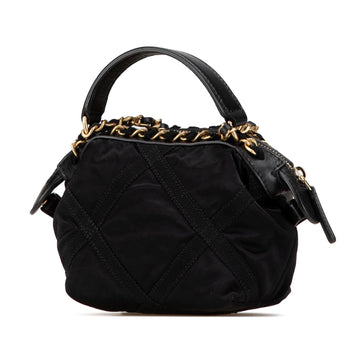 Chanel Nylon Grosgrain Lifestyle Clutch with Chain