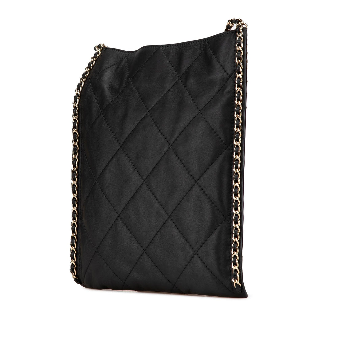 Chanel Quilted Calfskin Chain Flat Shoulder Bag