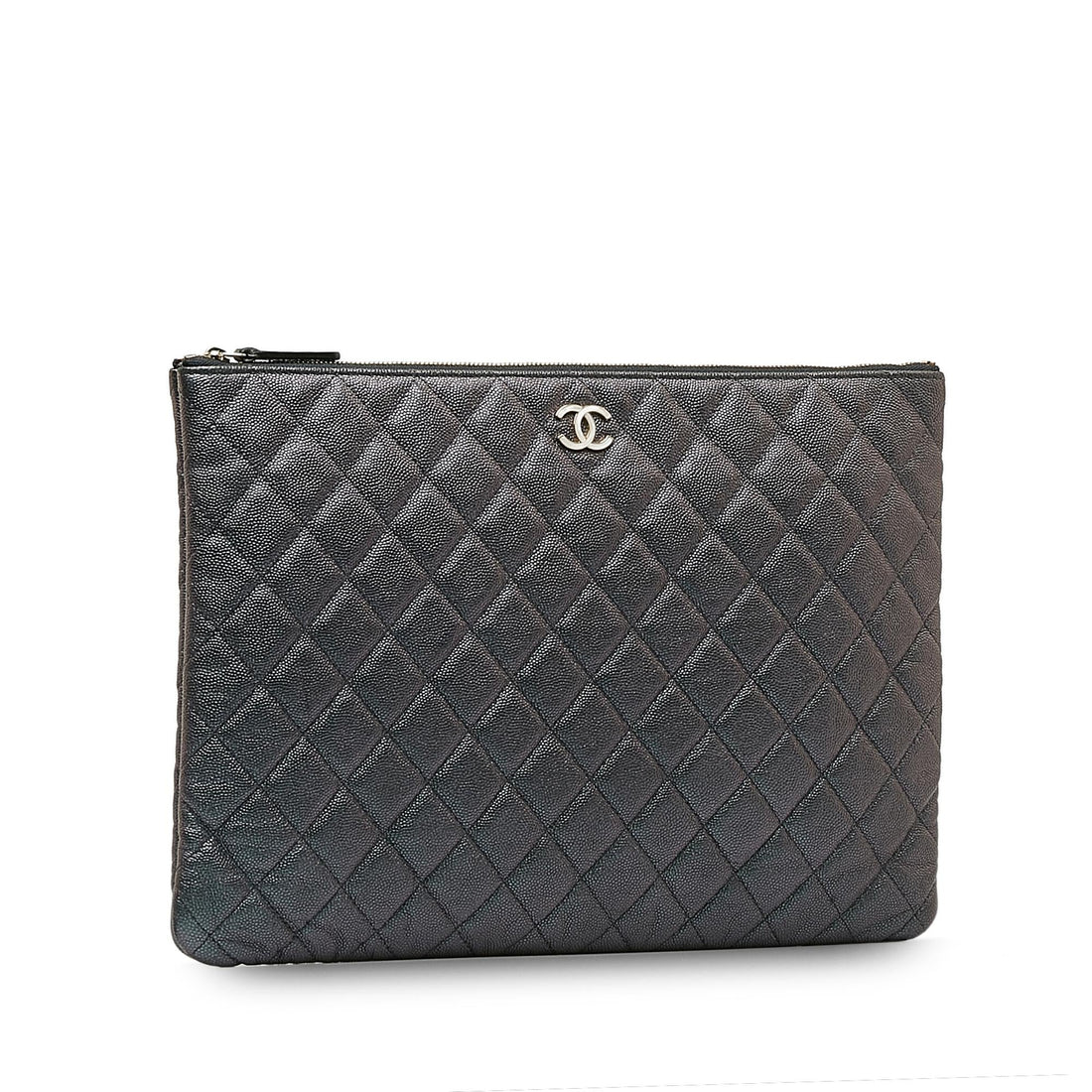 Chanel Quilted Caviar O Case Clutch (SHG-6m9479)
