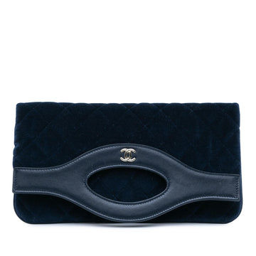 Chanel Quilted Velvet 31 Clutch (SHG-EGJxIe)