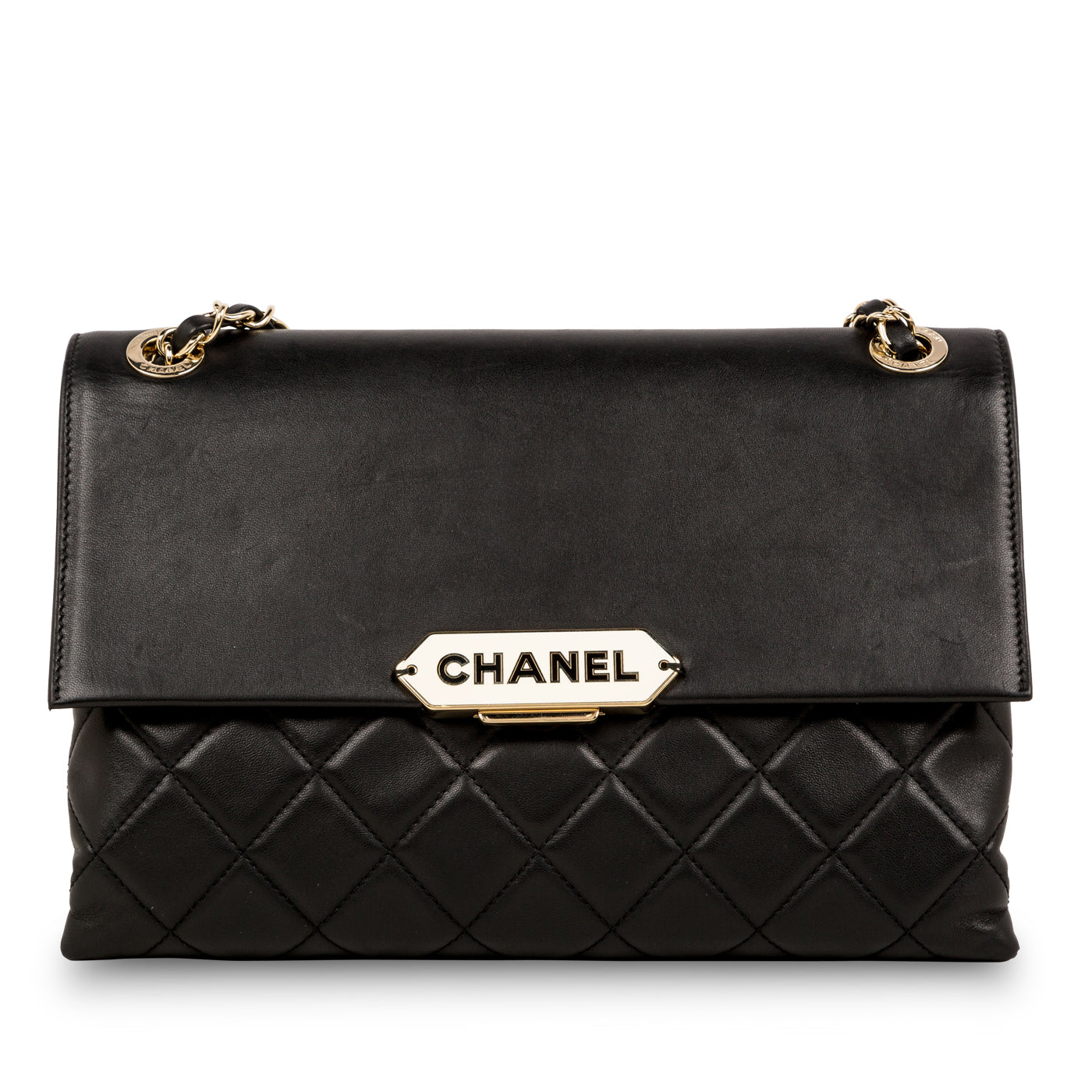 Chanel Retro Label Quilted Shoulder Bag