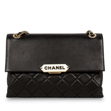 Chanel Retro Label Quilted Shoulder Bag