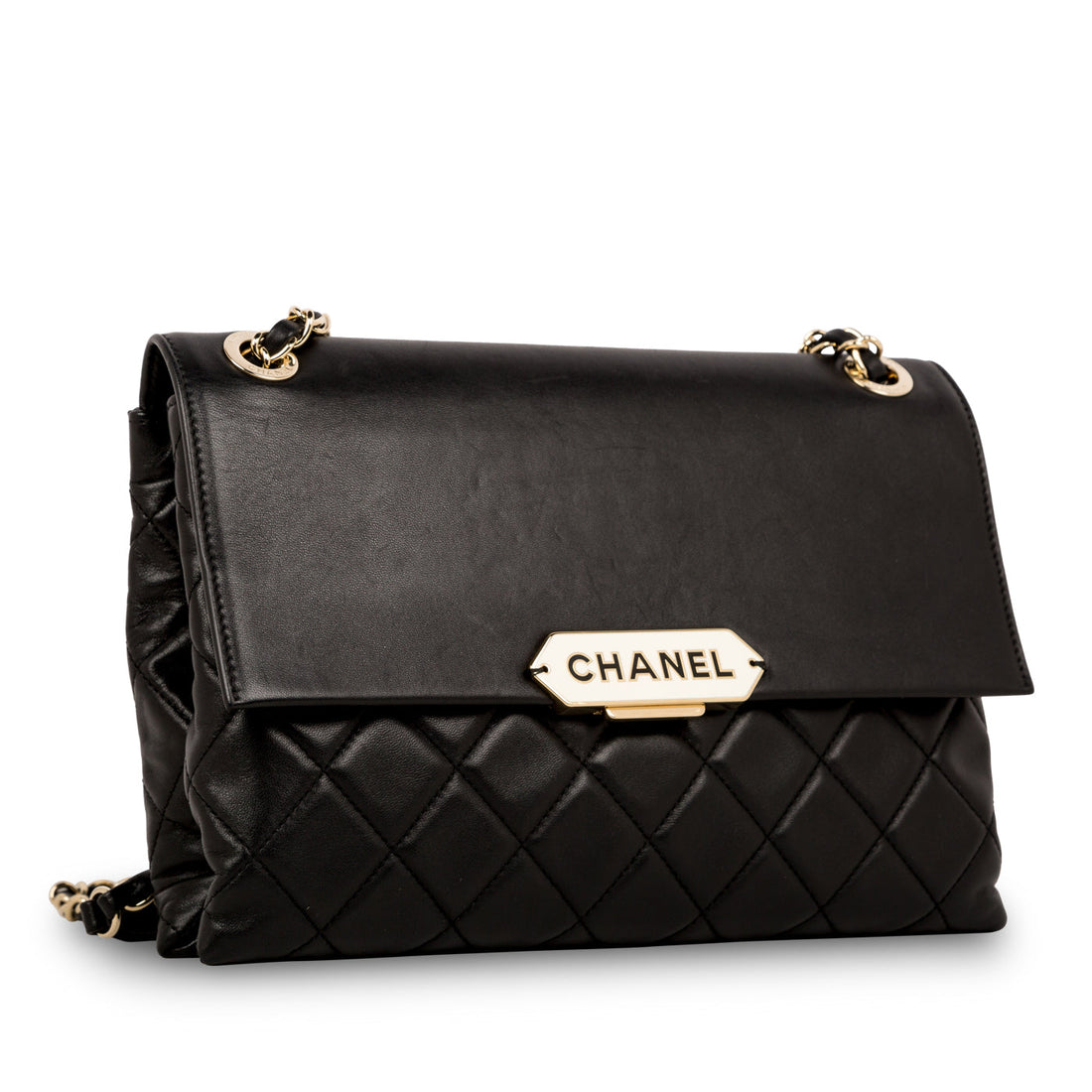 Chanel Retro Label Quilted Shoulder Bag