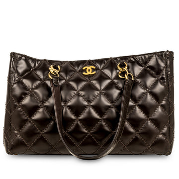 Chanel Vintage Quilted Shopping Tote