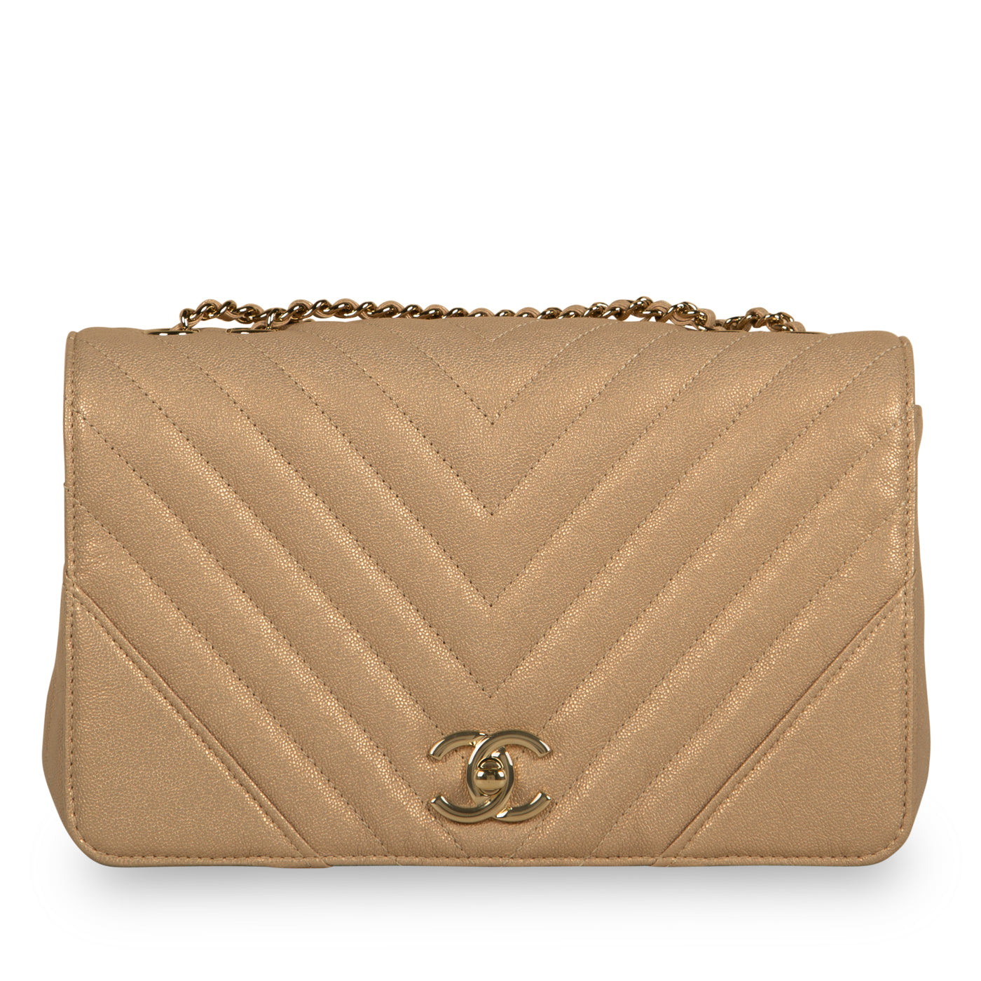 Chanel Iridescent Chevron Statement Flap Bag