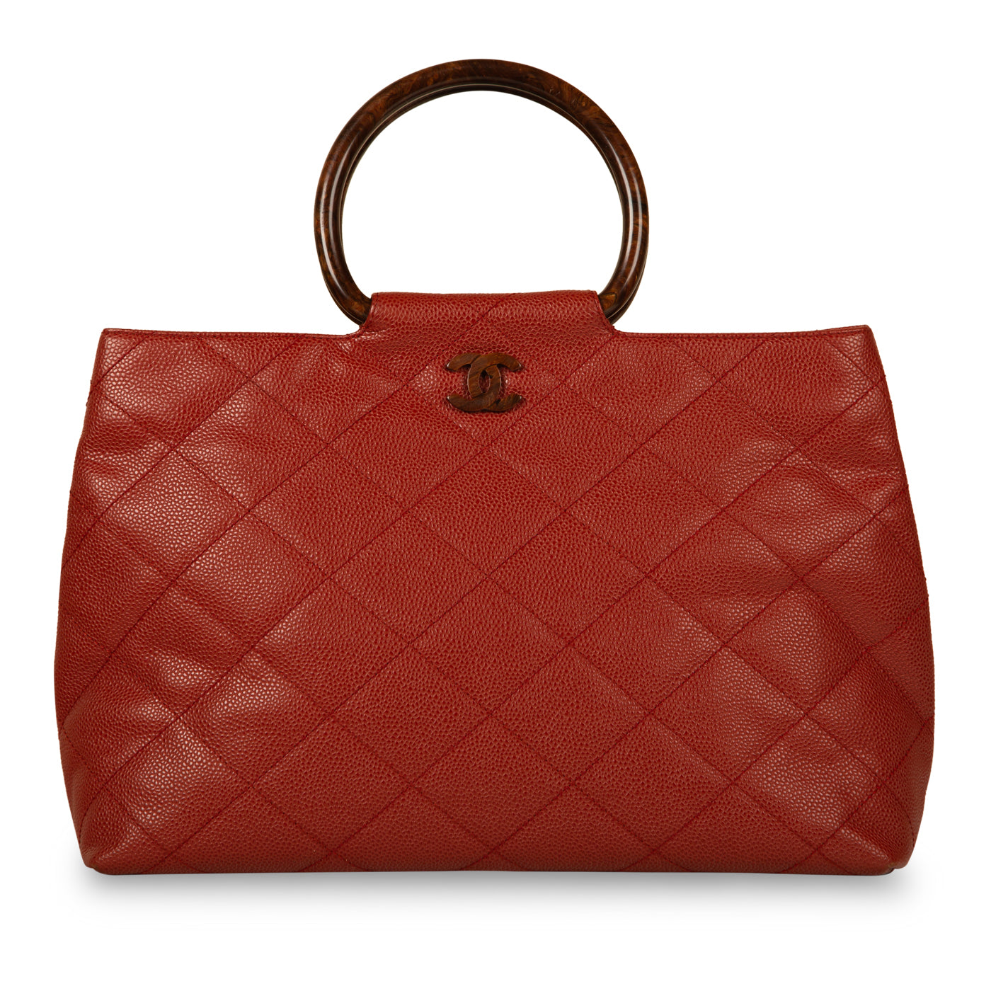 Chanel Vintage Tortoise Shell Top Handle