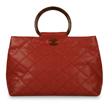 Chanel Vintage Tortoise Shell Top Handle