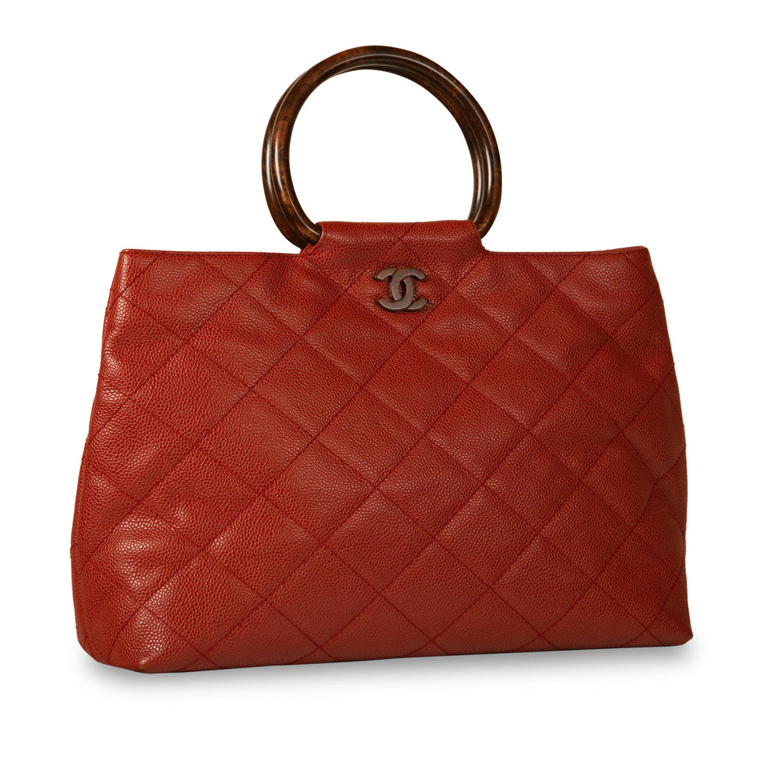 Chanel Vintage Tortoise Shell Top Handle