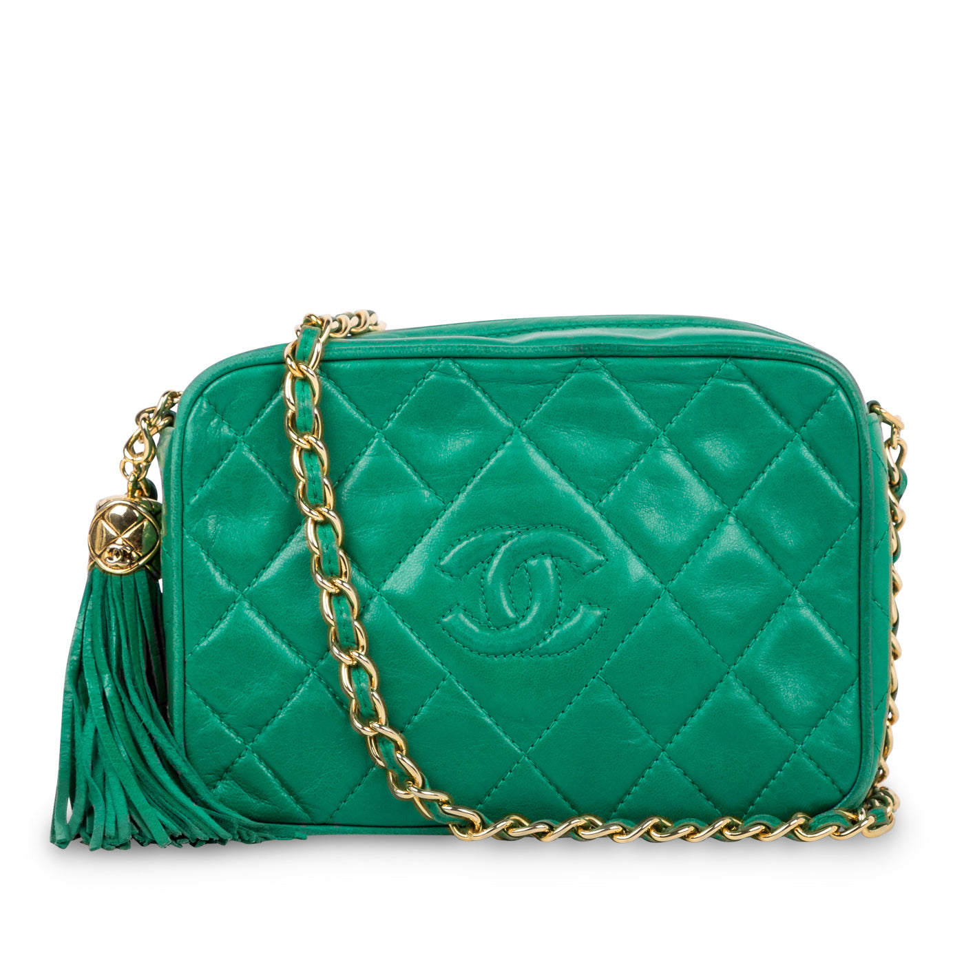 Chanel Vintage Lambskin Tassel Bag