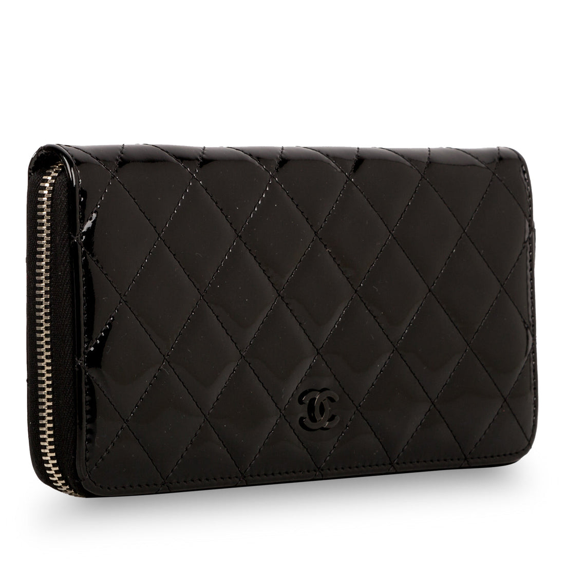 Chanel Zip Around Wallet Patent