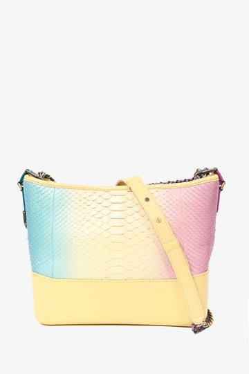 Pre-loved Chanel™ Cruise 2019 Multicolour Rainbow Python Medium Gabrielle Bag