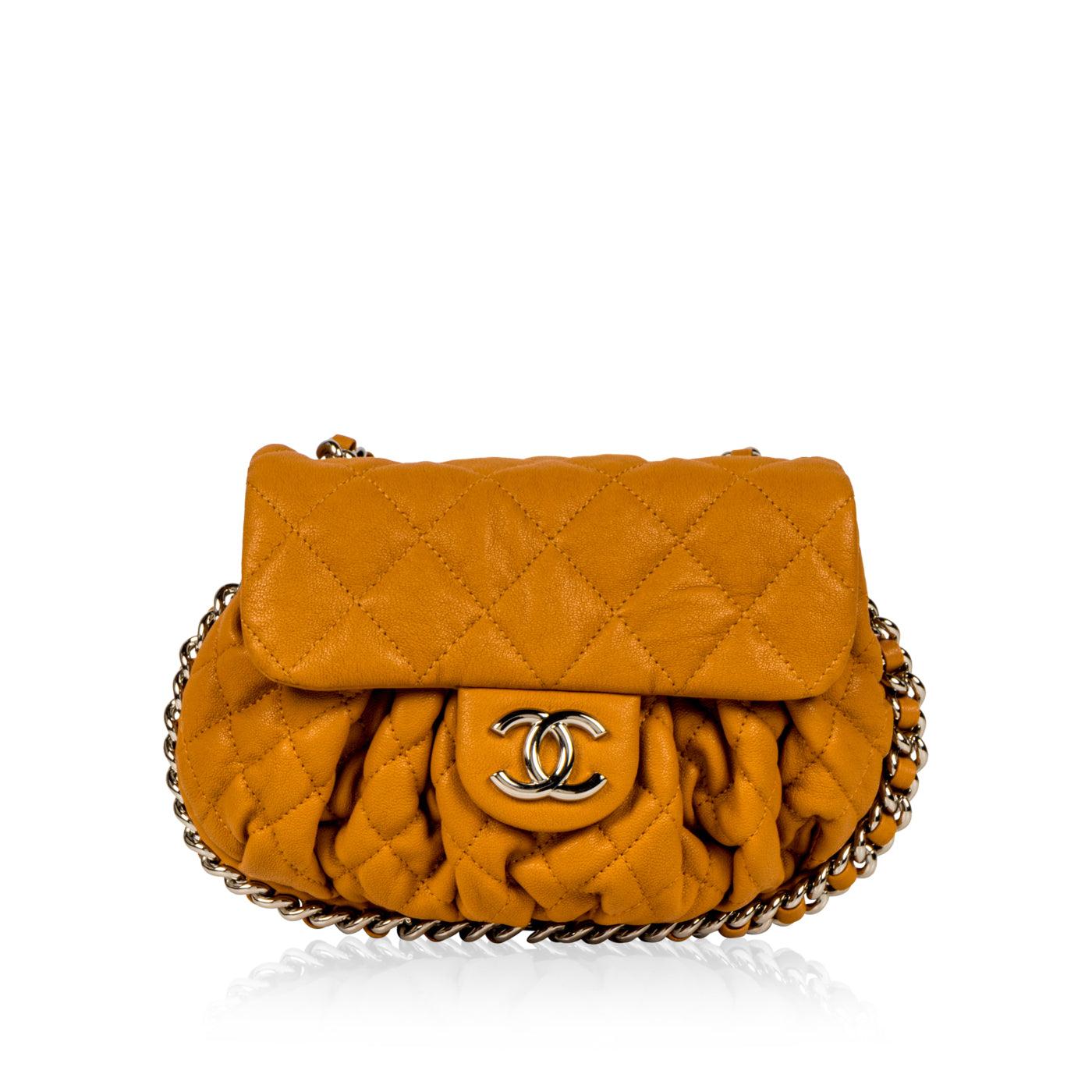 Chanel Chain Around Crossbody Bag Mustard SHW