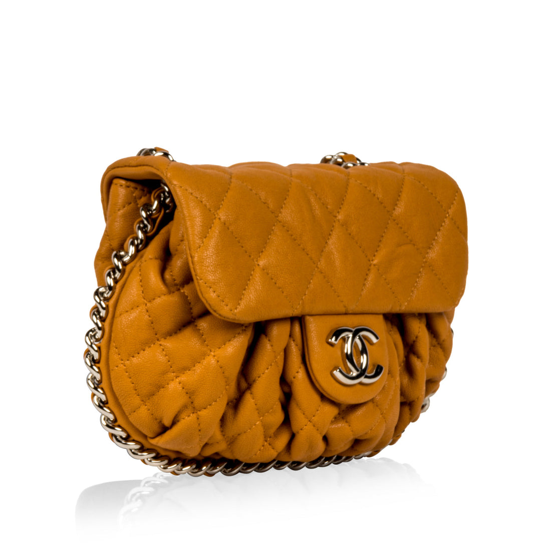 Chanel Chain Around Crossbody Bag Mustard SHW