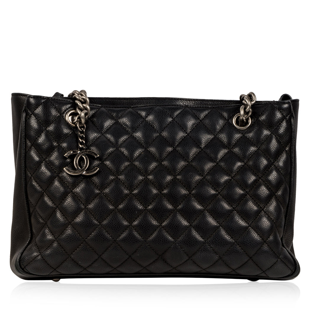 Chanel Chain Tote Black Caviar
