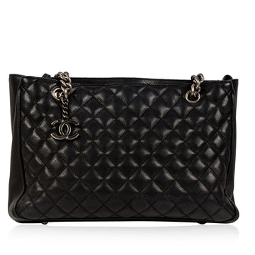 Chanel Chain Tote Black Caviar