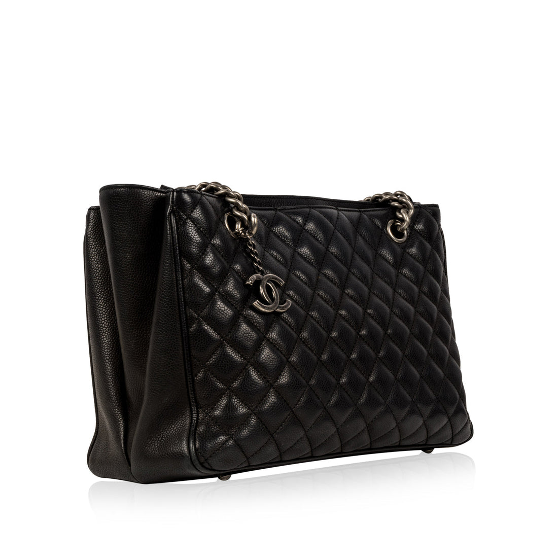 Chanel Chain Tote Black Caviar