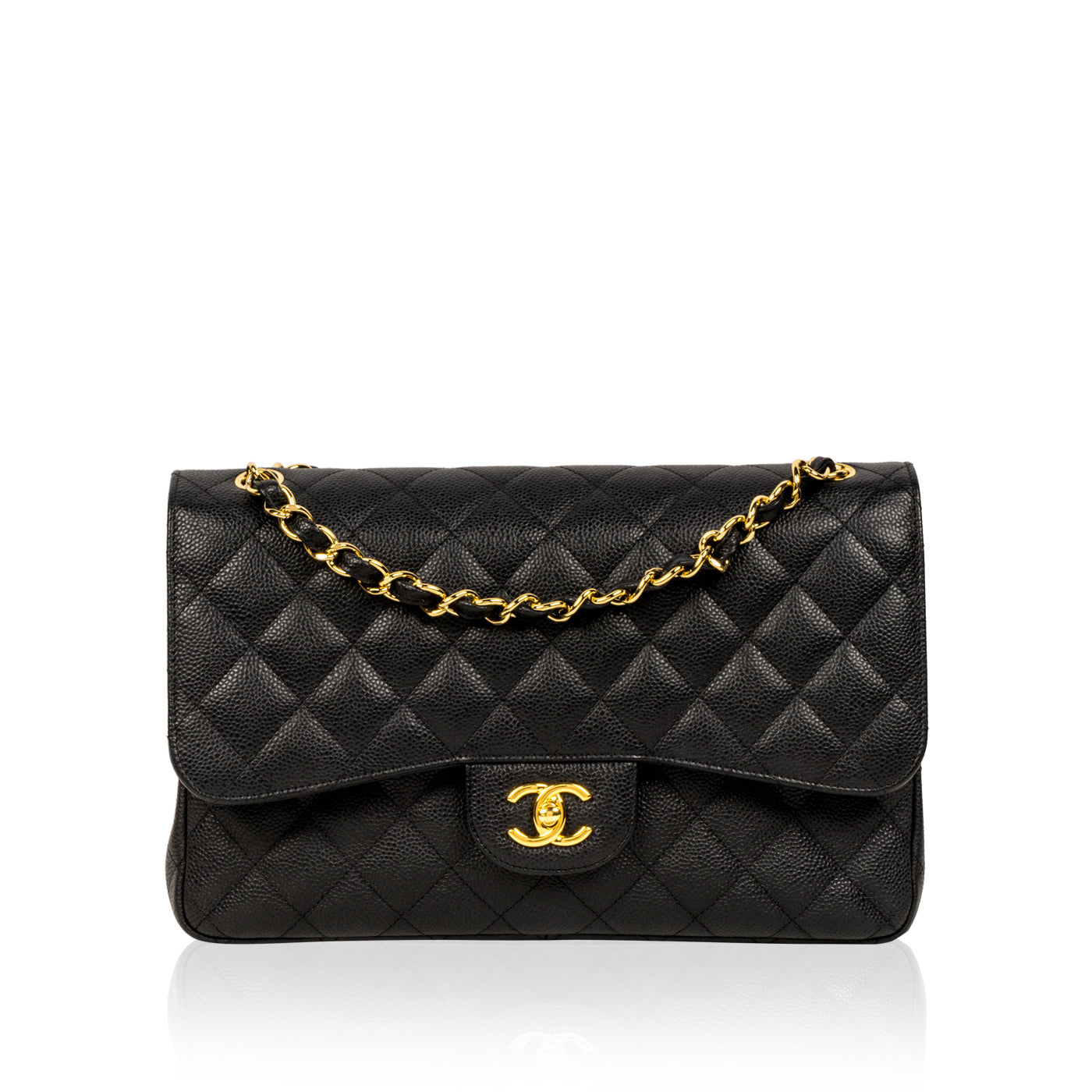 Chanel Classic Flap Bag Jumbo Caviar