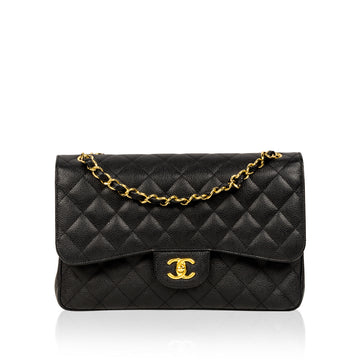 Chanel Classic Flap Bag Jumbo Caviar