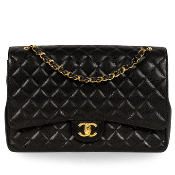 Chanel Classic Flap Bag Maxi Caviar Black GHW