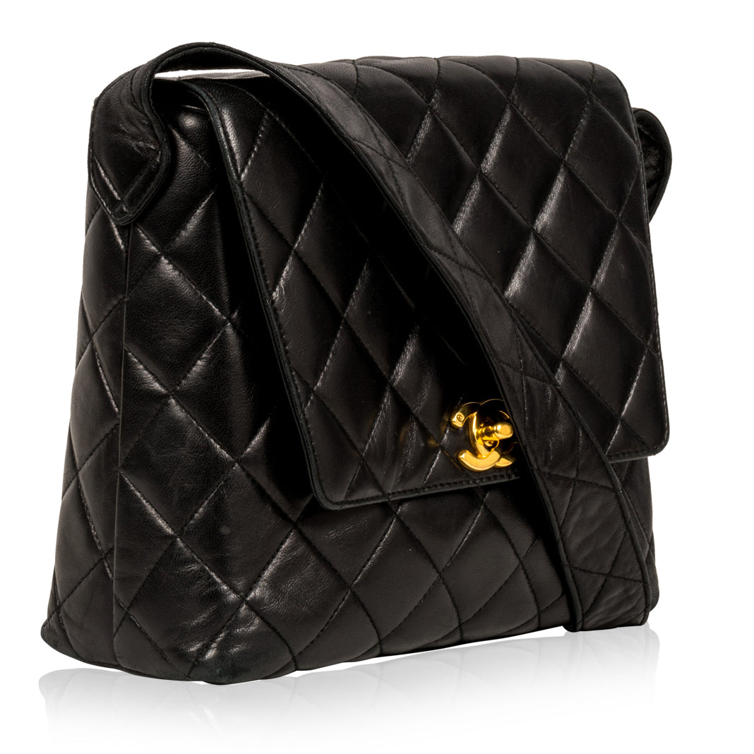 Chanel Vintage Lambskin Satchel Bag