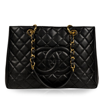 Chanel GST Black Caviar GHW
