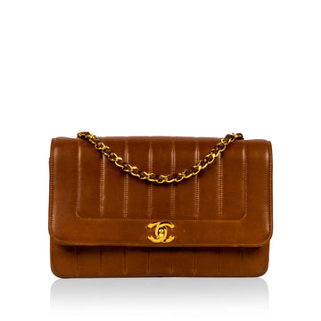 Chanel Timeless Vintage Flap Bag Brown GHW