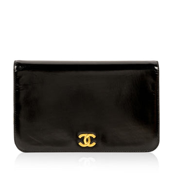 Chanel Vintage Flap Bag Black Patent