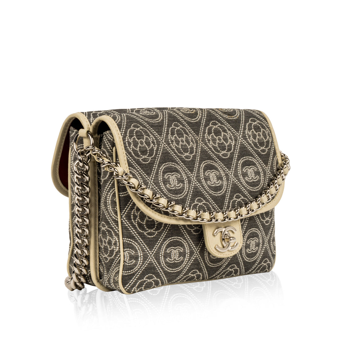 Chanel Camellia Fabric double-sided bag