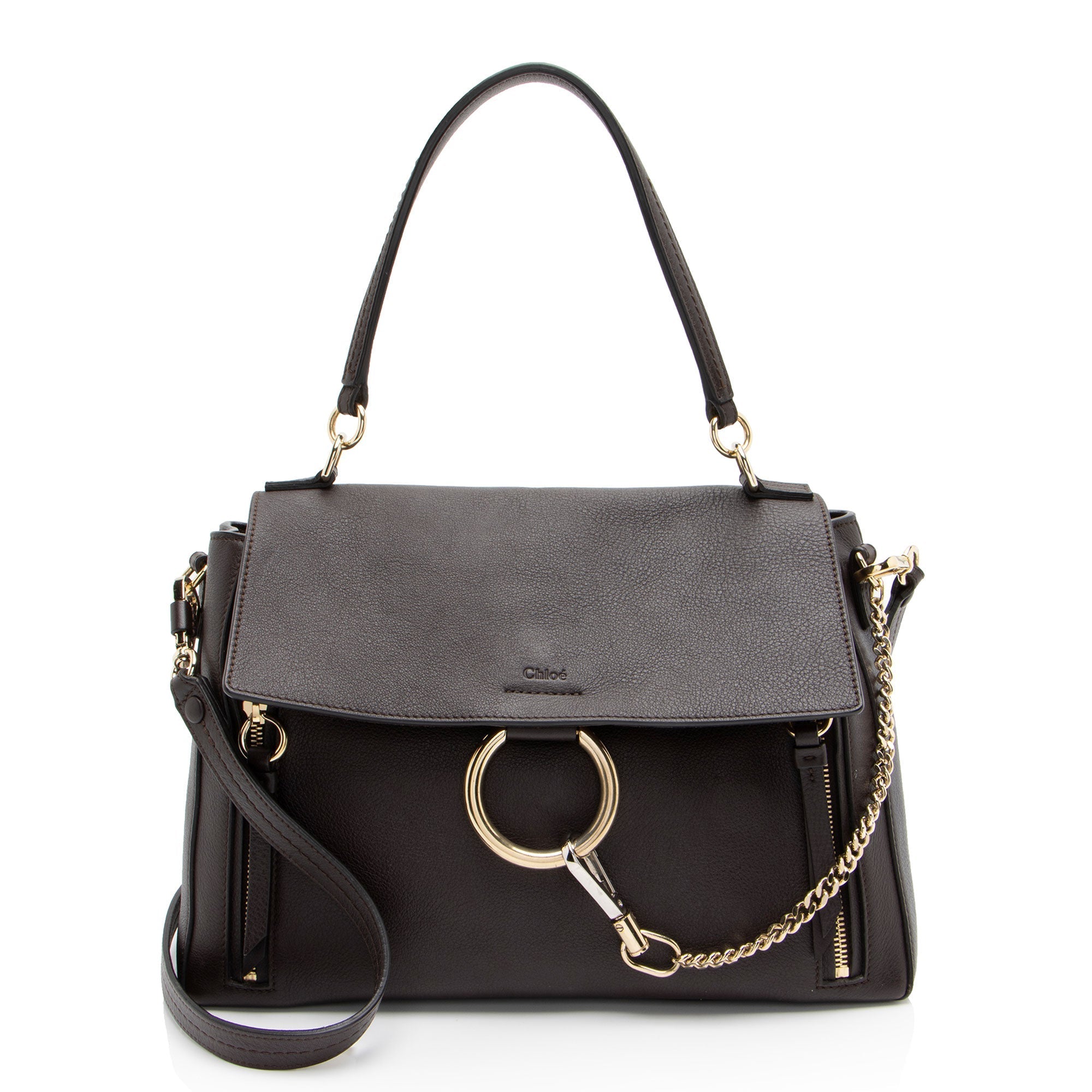 Chloe Calfskin Faye Day Medium Shoulder Bag (SHF-c4lA4C)