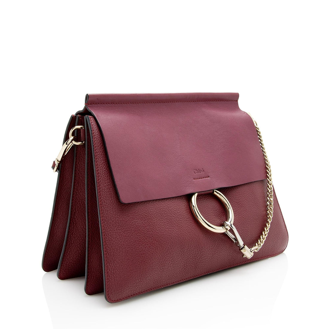 Chloe Calfskin Suede Faye Medium Shoulder Bag (SHF-22974)