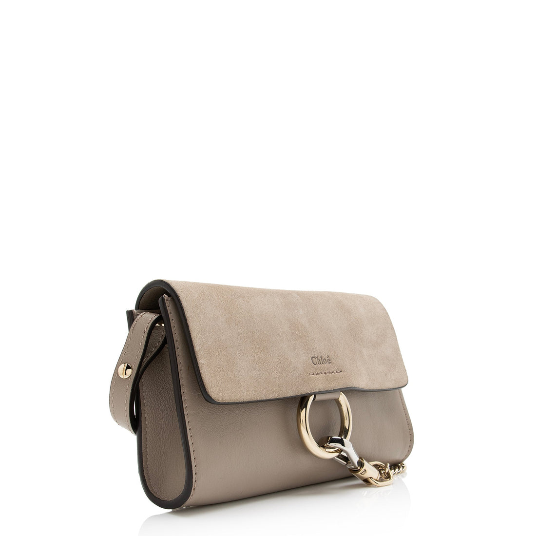 Chloe Calfskin Suede Faye Mini Shoulder Bag (SHF-23331)