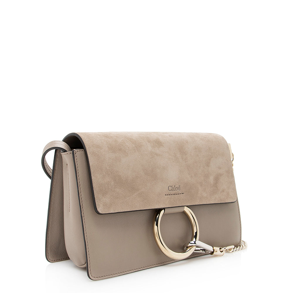 Chloe Calfskin Suede Faye Small Shoulder Bag (SHF-20132)