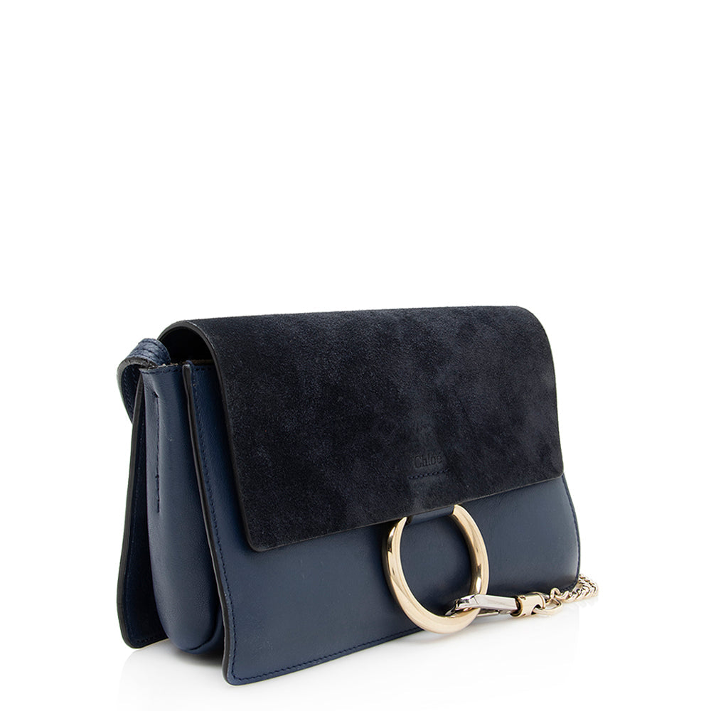 Chloe Calfskin Suede Faye Small Shoulder Bag - FINAL SALE (SHF-20135)