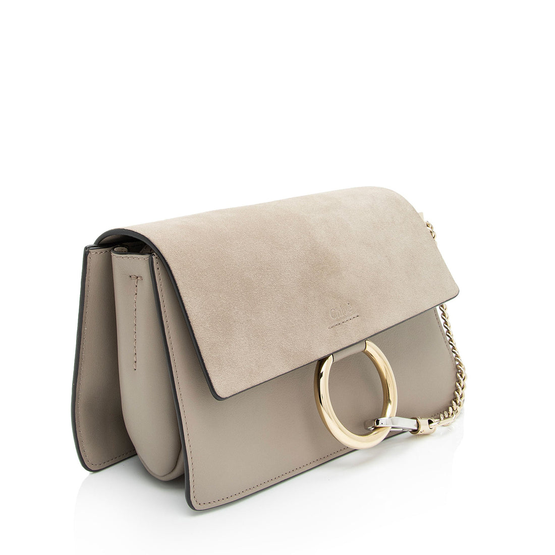 Chloe Calfskin Suede Faye Small Shoulder Bag (SHF-dEiGcv)