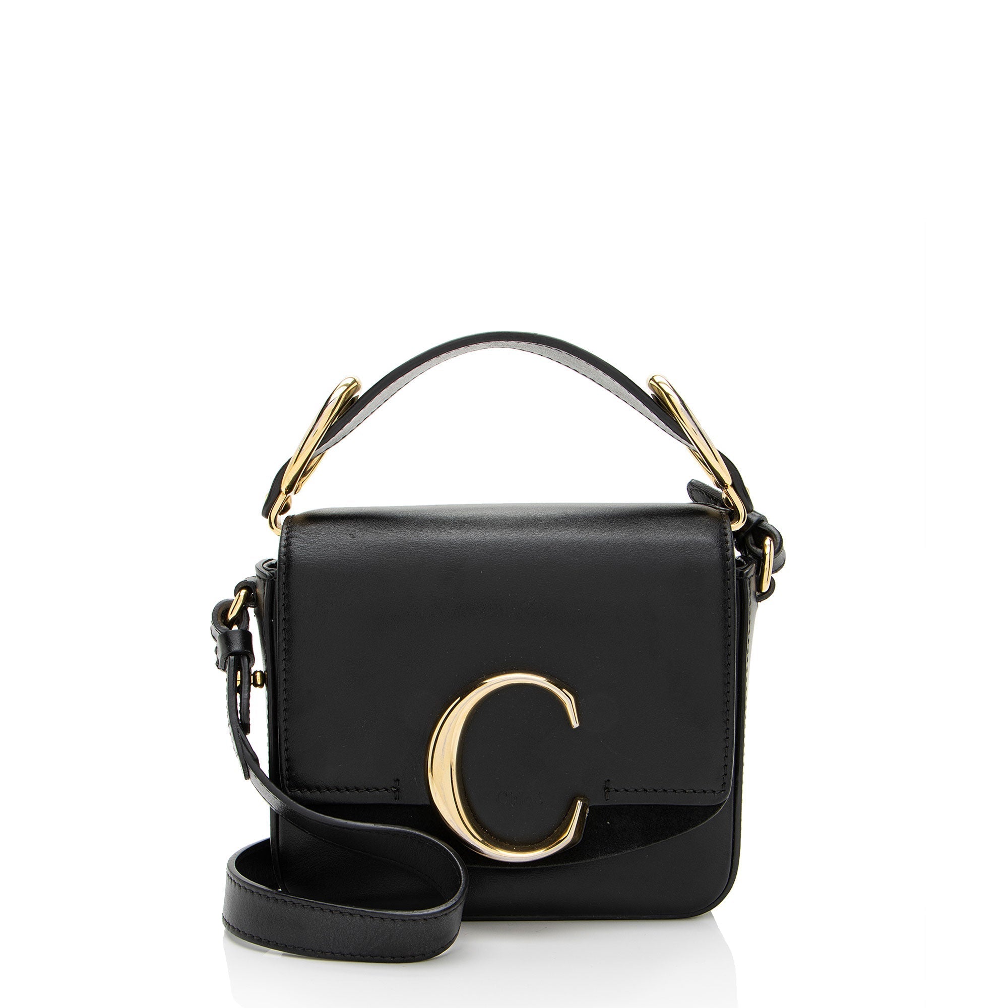 Chloe Shiny Calfskin C Mini Shoulder Bag (SHF-aKHHE2)