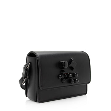 Christian Louboutin Calfskin Studded Carasky Shoulder Bag (SHF-AI8mzx)