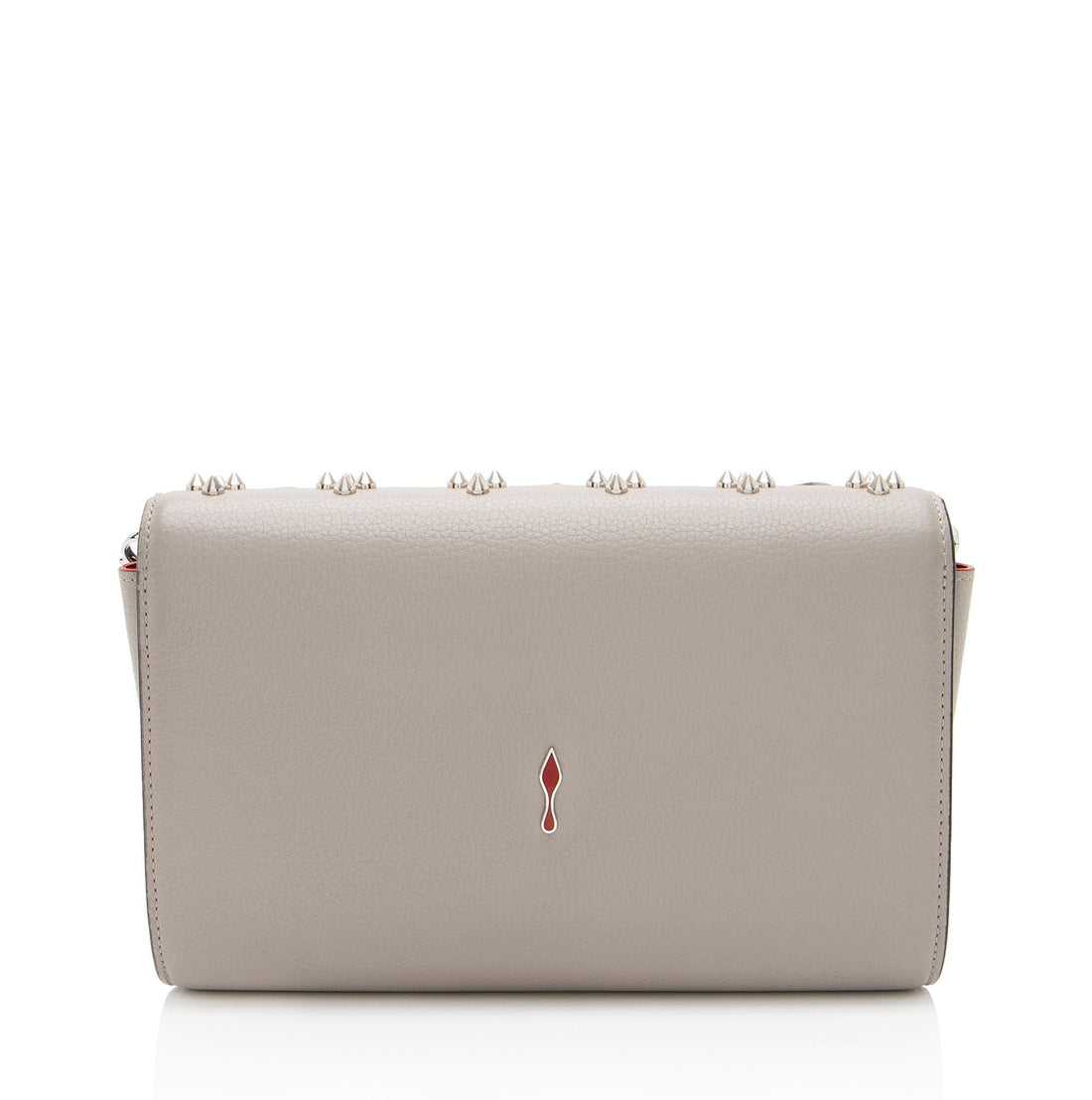 Christian Louboutin Leather Spiked Loubinthesky Paloma Clutch