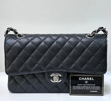 Chanel Medium Classic Flap Bag Caviar Black SHW