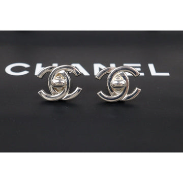 Very Good ( Rank A)?CHANEL Vintage Silver Earrings Made In 1996 Year ?V25052512