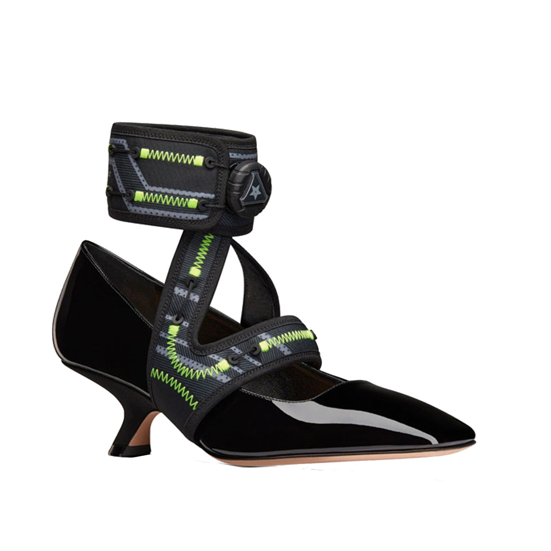 DIOR Elegant 62-22 Leather Pumps with Square Toe Design