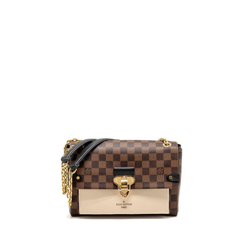 Louis Vuitton Vavin PM Damier Ebene Canvas Cream White GHW
