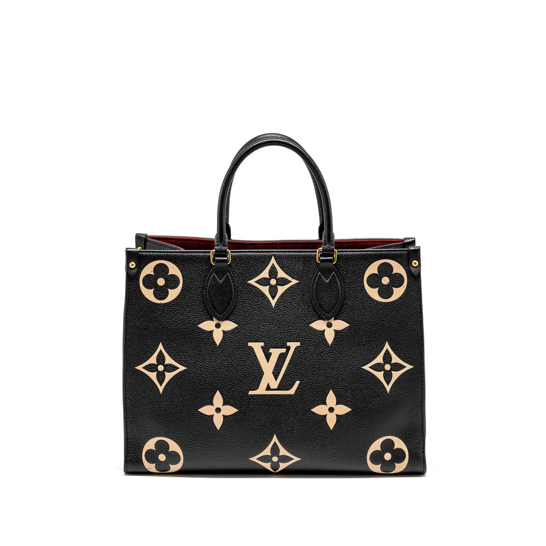 Louis Vuitton Onthego MM Bicolour Monogram Empreinte Black / Beige GHW