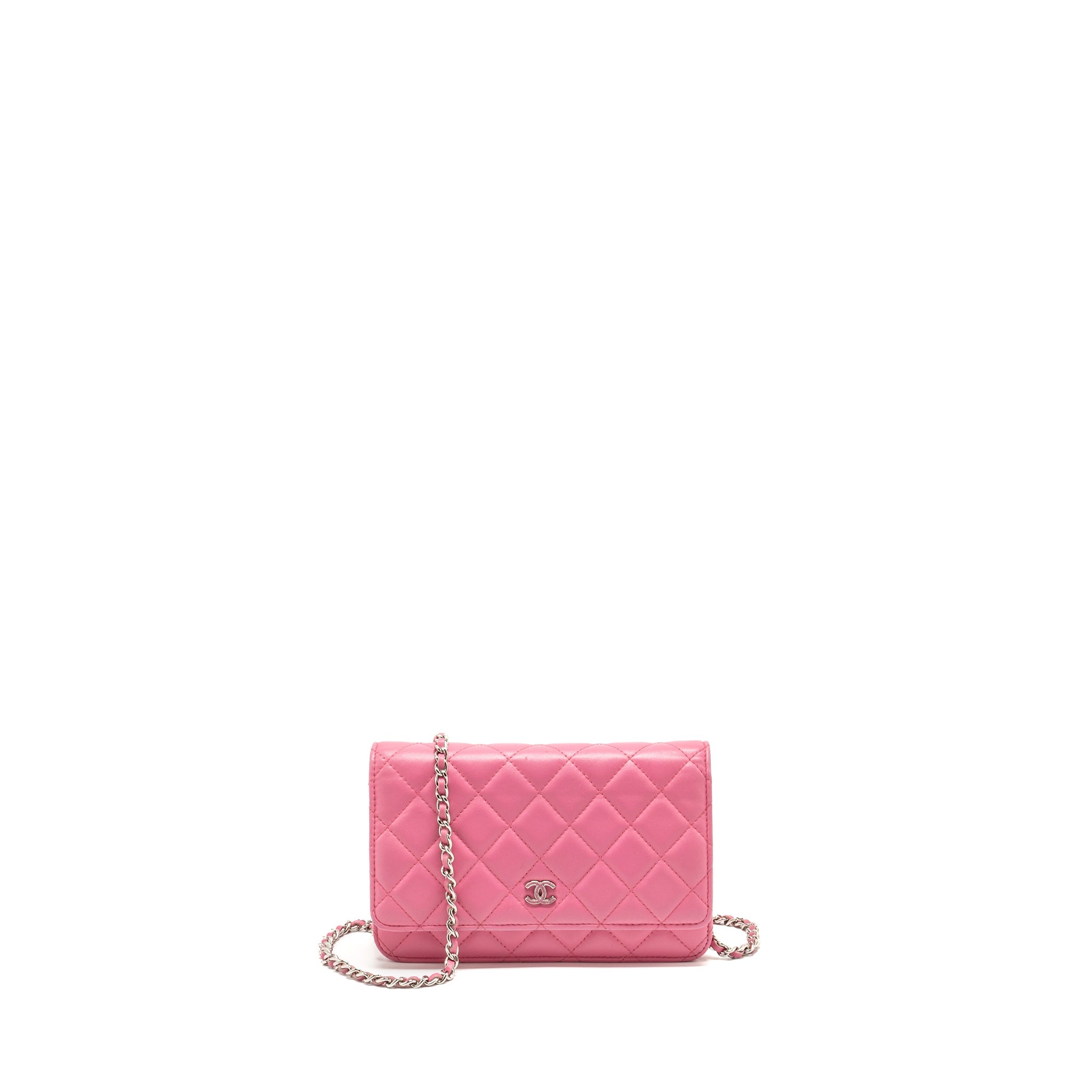 Chanel Classic Wallet on Chain Lambskin Pink SHW
