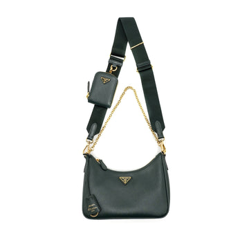 Prada Re-edition 2005 saffiano dark green GHW