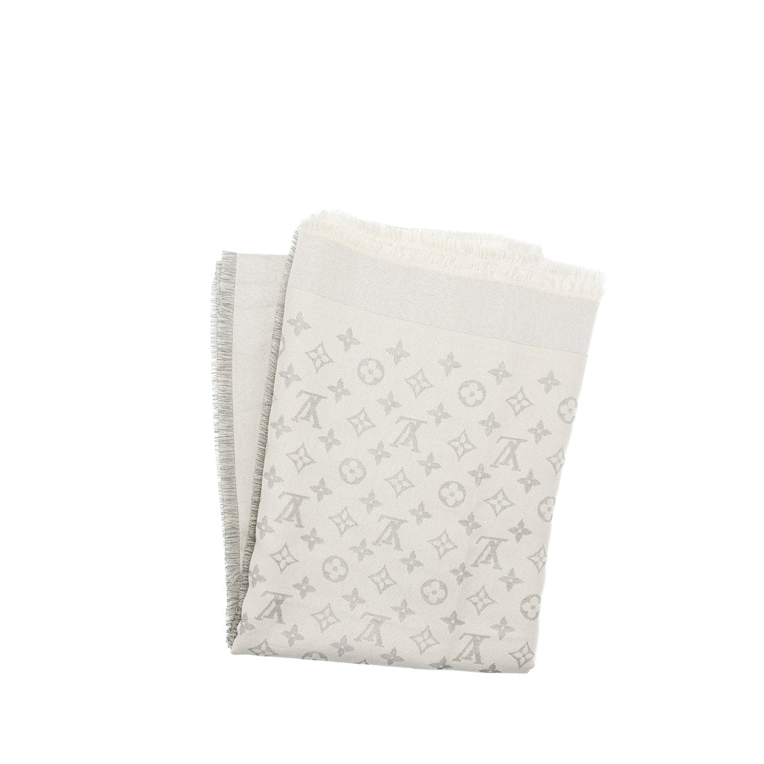 Louis Vuitton Monoram Shawl light grey/ cream