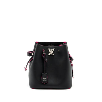 Louis Vuitton Lockme Bucket Bag Calfskin Black/Pink SHW