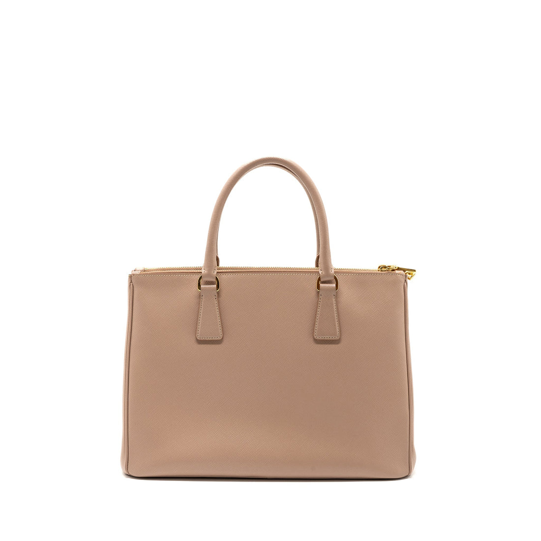 Prada Double Zip Shopping Toto Saffiano Cammeo GHW