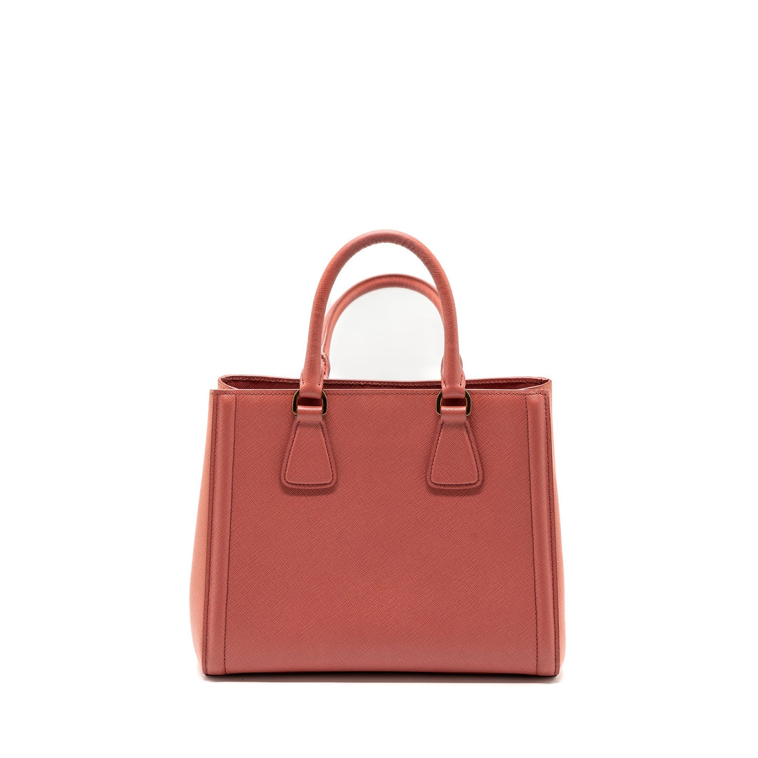 Prada top handle small tote bag saffiano calfskin pink GHW